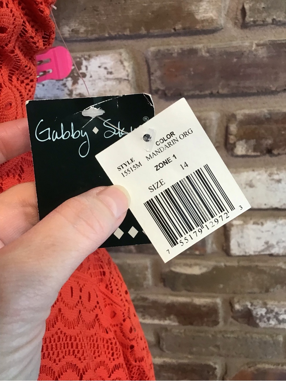 Gabby Skye Women's Coral Lace Fit-and-Flare Midi Dress 14 NEW - Picture 6 of 7